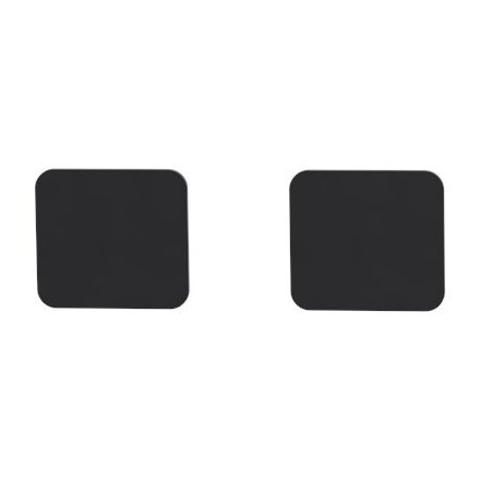 GW - ALSÓ ROZETTA (ONE) grafitfekete BLIND lekerekített négyzetes laprozetta (2mm) 48x44mm