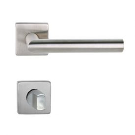 Maestro Thema-pro inox beltéri ajtókilincs, négyzetrozetta, WC