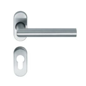Maestro Thema-pro Objekt 3 Oválrozettás inox beltéri ajtókilincs, oválrozetta, PZ