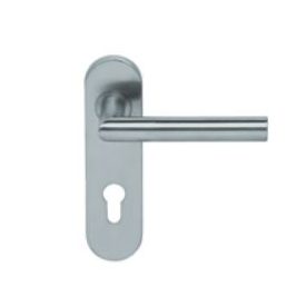 Maestro Thema-pro Objekt 3 inox beltéri ajtókilincs, rövidcím, PZ 72 mm jobbos gomb–kilincs