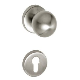 FORGÓGOMB ROZETTÁN INOX GÖMB PZ 50MM ZÁRRAL