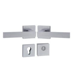   SQUARE-CUBO MATT KRÓM NÉGYZETROZETTÁS KILINCS CILV. K+K ZÁRRAL