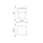 AJTÓÜTKÖZŐ SZÖGLETES 32x43MM INOX NAGY