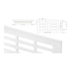SZELLŐZŐRÁCS, ALU FEHÉR 60X800