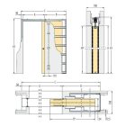 Eclisse Syntesis Luce huzalozásra előkészített egyszárnyú tolóajtó tokszerkezet gipszkarton falhoz - 600