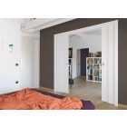 Eclisse Telescopica Estensione kétszárnyú szimmetrikus falban futó tolóajtó tokszerkezet - vakolt falhoz 1550+1550