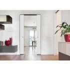 Eclisse EWOLUTO Estensione falban futó kétszárnyú tolóajtó tokszerkezet fúrható, terhelhető oldalfallal - vakolt falhoz 600+600