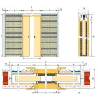 Eclisse EWOLUTO Estensione falban futó kétszárnyú tolóajtó tokszerkezet fúrható, terhelhető oldalfallal - vakolt falhoz 600+600