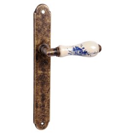 DIÁNA PORCELÁN-PATINÁS KÉK VIRÁGOS ROZ PZ