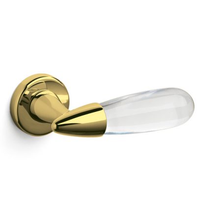 Olivari AURORA SuperGold fényes réz  lapos rozettás kilincs