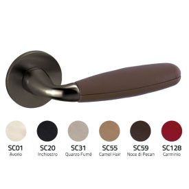   Olivari CLUB SuperAntracit matt + br UV lapos rozettás kilincs