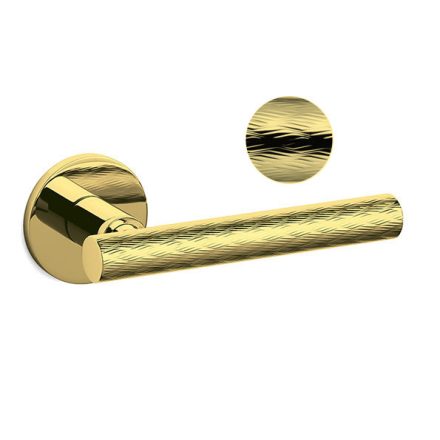Olivari ATENA PANIER  SuperGold fényes réz ZL lapos rozettás kilincs