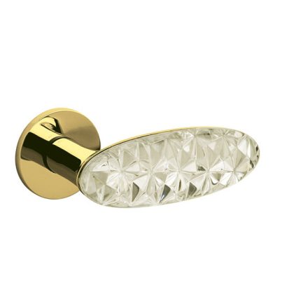 Olivari CRYSTAL DIAMOND SuperGold + üveg Z6 lapos rozettás kilincs