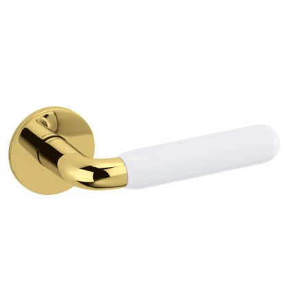 Olivari ALBA SuperGold fényes + porcelán ZD lapos rozettás kilincs