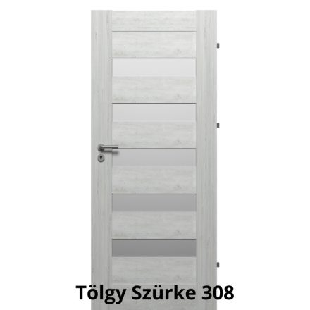 Internal Berg Üveges modell Fresh+ felülettel Tölgy Szürke színben Magyar szabványos ajtólap