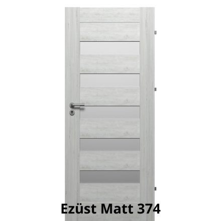 Internal Berg Üveges modell Fresh+ felülettel Ezüst matt színben Magyar szabványos ajtólap