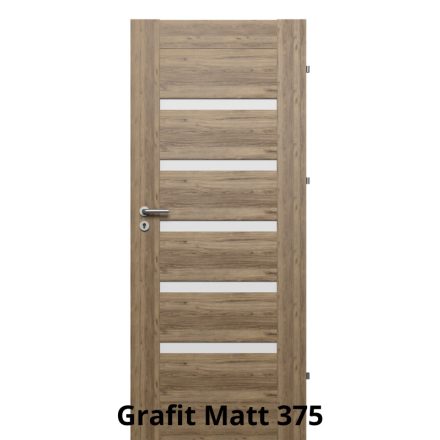 Internal Enzo Üveges modell Fresh+ felülettel Grafit Matt színben Magyar szabványos ajtólap