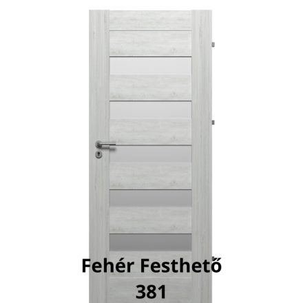 Internal Berg Üveges modell Fresh+ felülettel Fehér Festhető színben Magyar szabványos ajtólap