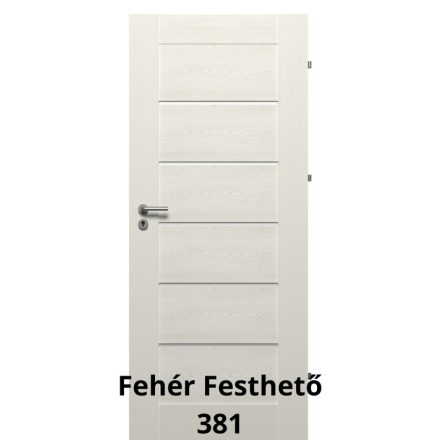Internal Negra Vario modell Fresh+ felülettel Fehér festhető színben Fekete üveggel ajtólap
