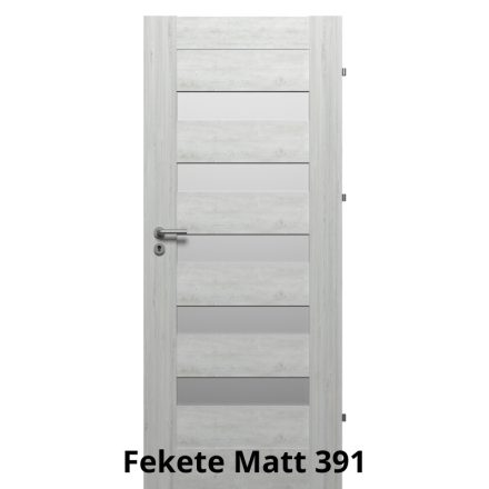 Internal Berg Üveges modell Fresh+ felülettel Fekete Matt színben Magyar szabványos ajtólap