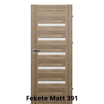 Internal Enzo Üveges modell Fresh+ felülettel Fekete Matt színben Magyar szabványos ajtólap