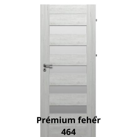 Internal Berg Üveges modell Premium felülettel Fehér színben Magyar szabványos ajtólap