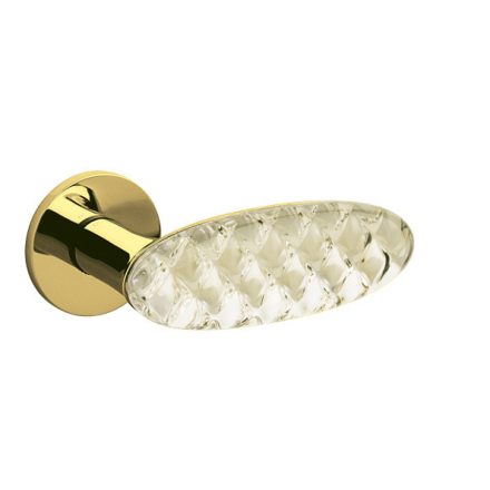 Olivari CRYSTAL ROYAL SuperGold fényes réz ZL lapos rozettás kilincs
