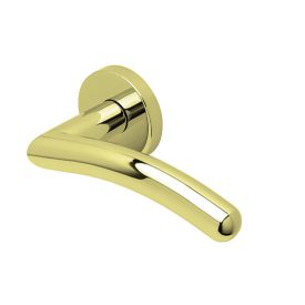   Scoop Slidebloc Light PRIMA 1084 acél  sárgaréz PVD négyzetrozettás kilincs BB