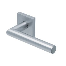   Scoop Slidebloc Light THEMA 1106 szálcsiszolt acél négyzetrozettás kilincs BB