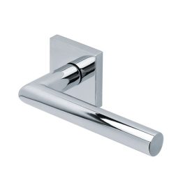   Scoop Slidebloc Light  THEMA 1106 fényes polírozott acél négyzetrozettás kilincs  BB