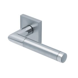   Scoop Slidebloc Light CHIARA 1174 szálcsiszolt acél négyzetrozettás kilincs BB 