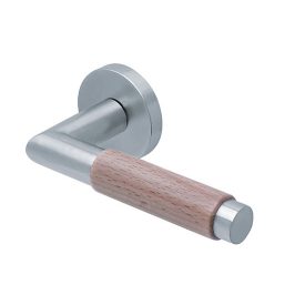   Scoop Slidebloc Light CHIARA H 1X74 szálcsiszolt acél körrozettás kilincs BB