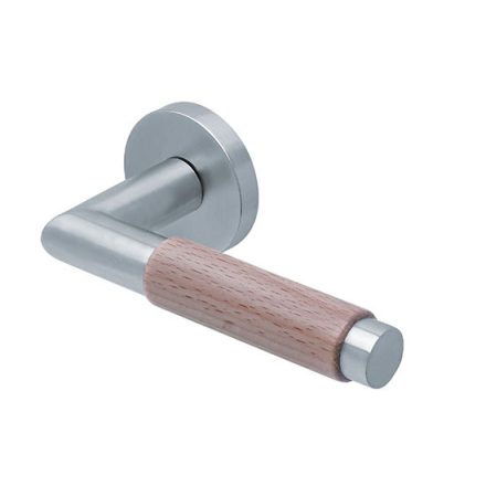 Scoop Slidebloc Light CHIARA H 1X74 szálcsiszolt acél körrozettás kilincs BB