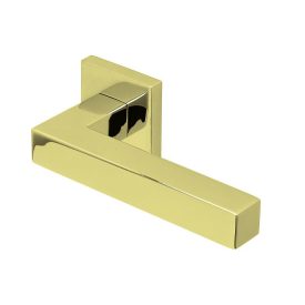   Scoop SlideBloc 3.0 Acél sárgaréz PVD négyzetrozettás kilincs 1002 BB