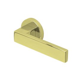   Scoop SlideBloc 3.0 QUADRA Acél sárgaréz PVD körrozettás kilincs 1005 BB