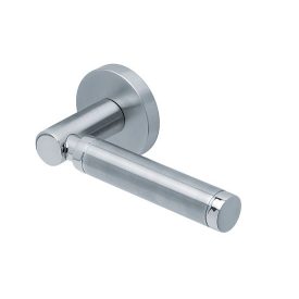   Scoop SlideBlooc 3.0 THEMA U Fényes polírozott acél négyzetrozettás kilincs 1009 BB