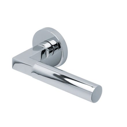 Scoop Slidebloc 3.0 BAUHAUS fényes polírozott acél körrozettás kilincs 1016 BB
