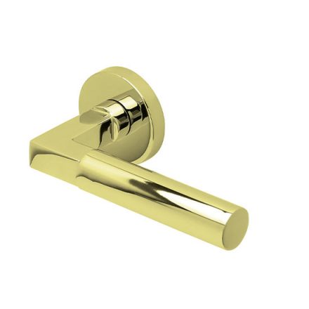 Scoop Slidebloc 3.0 BAUHAUS acél  sárgaréz PVD körrozettás kilincs 1016 BB