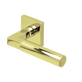   Scoop Slidebloc 3.0 BAUHAUS acél  sárgaréz PVD négyzetrozettás kilincs 1016 BB